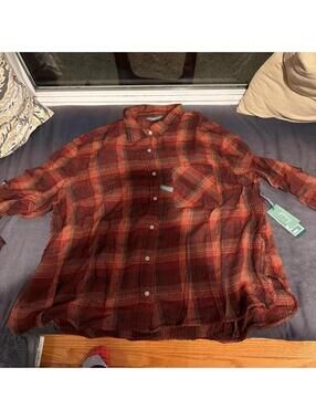 Terra & Sky Women's Burgundy and Red Shirt